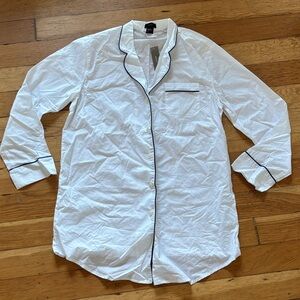 J crew white sleep shirt nwt size small cotton